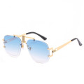 Sexy Rimless Oversized Sunglasses Women Vintage 2019 Brand Sun Glasses